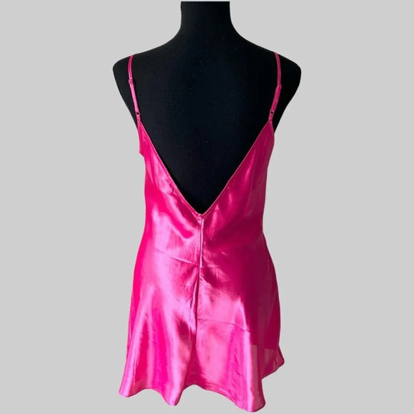 NWT La Senza Pink Satin Slip Dress - Picture 3 of 12